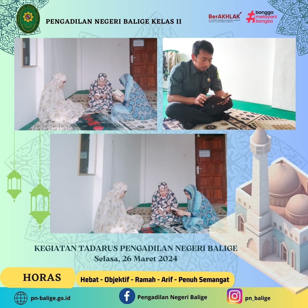 KEGIATAN TADARUS PENGADILAN NEGERI BALIGE.